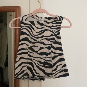 Vintage Zebra Print top xs